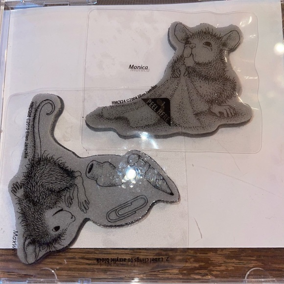 House Mouse Baby Blanket And School Supplies Cling Rubber Stamp Stampendous - Picture 3 of 5